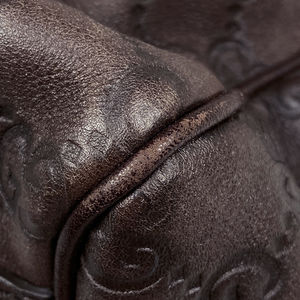 Gucci Handbag Signature Pattern Shima Sookie Leather GG Brown